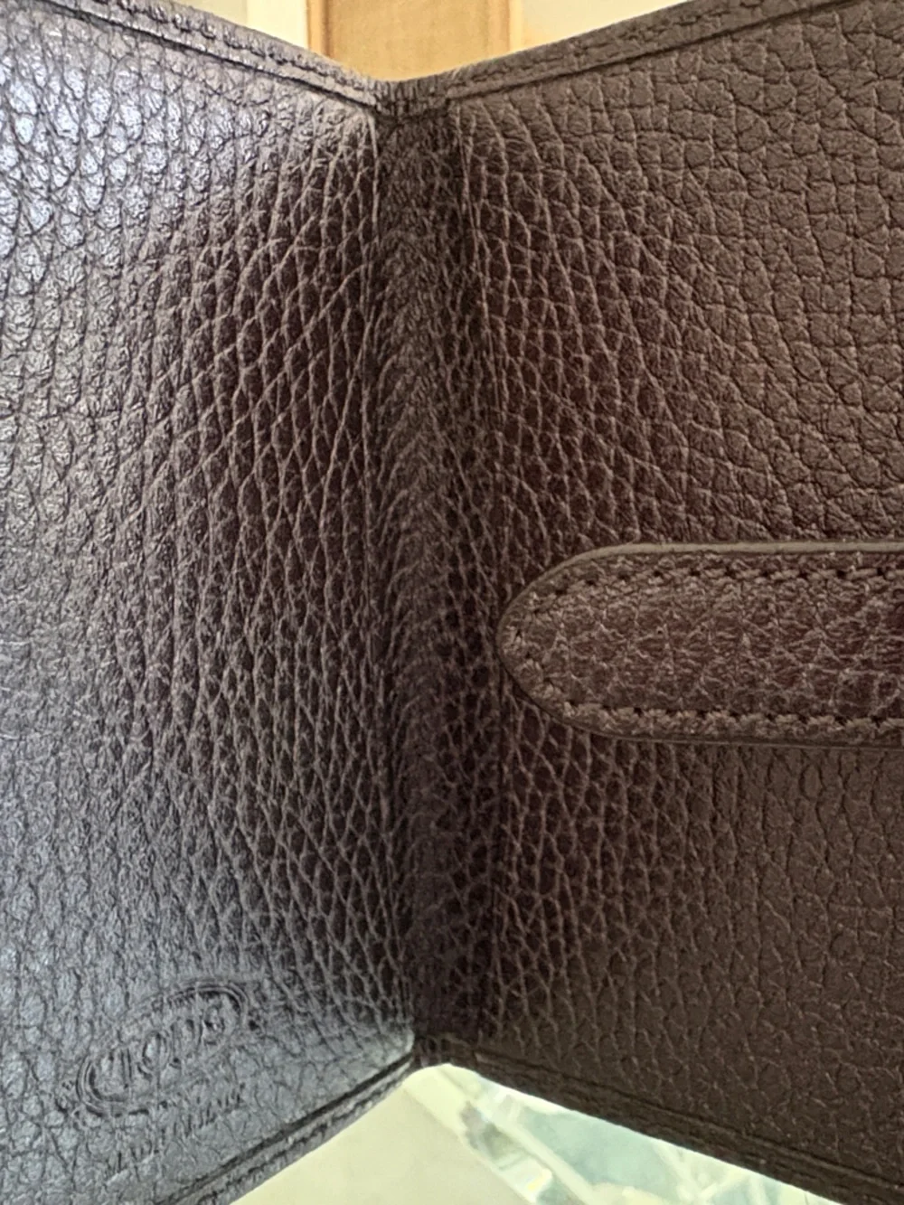 Tod's Black Pebbled Leather Business Card Holder Made in Italy